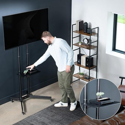 VIVO Tall TV Cart for 32 to 83 inch Screens up to 110 lbs, LCD LED OLED 4K - Image 7