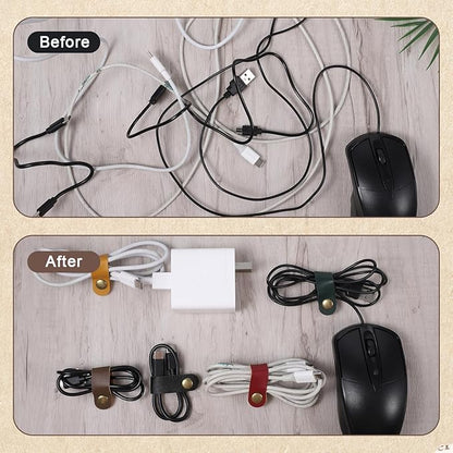 20 PCS PU Leather Cord Organizer - Image 7