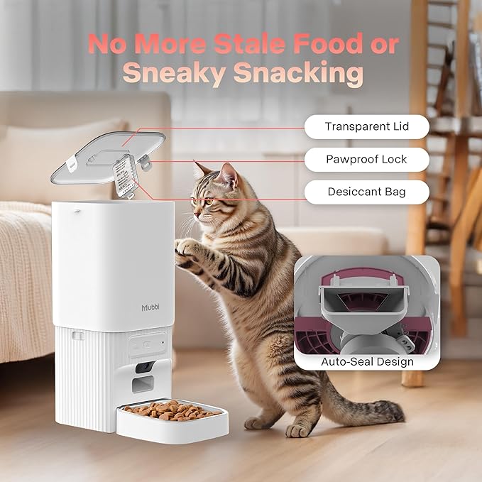 Automatic Cat Feeder with Camera, 5G WiFi Automatic Dog Feeder, 7L Cat Food - Image 9