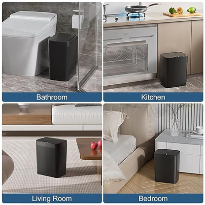 2 Pack 2.7 Gal Bathroom Trash Can - Image 8