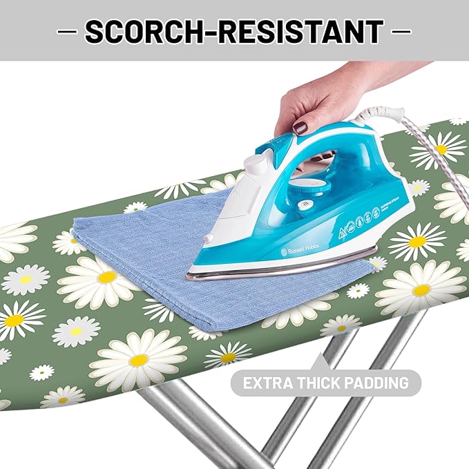 Extra Thick Ironing Board Cover and Pad, 15x54 Ironing Board Cover, Resist - Image 4