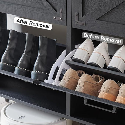 Shoe Storage Cabinet, Farmhouse Shoe Organizer - Image 7