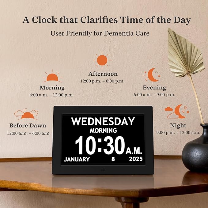 10.1'' Digital Clock, 1280*800p HD Extra Large Display, Digital Clock - Image 6