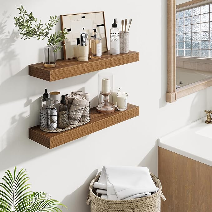Fun Memories Floating Shelves Set of 2, 24 Inch Floating Shelves - Image 2