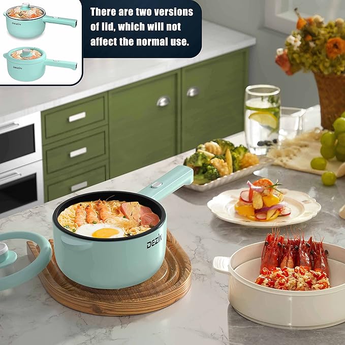 Dezin Electric Cooker, 2L Non-Stick Sauté Pan, Rapid Noodles Mini Pot - Image 4