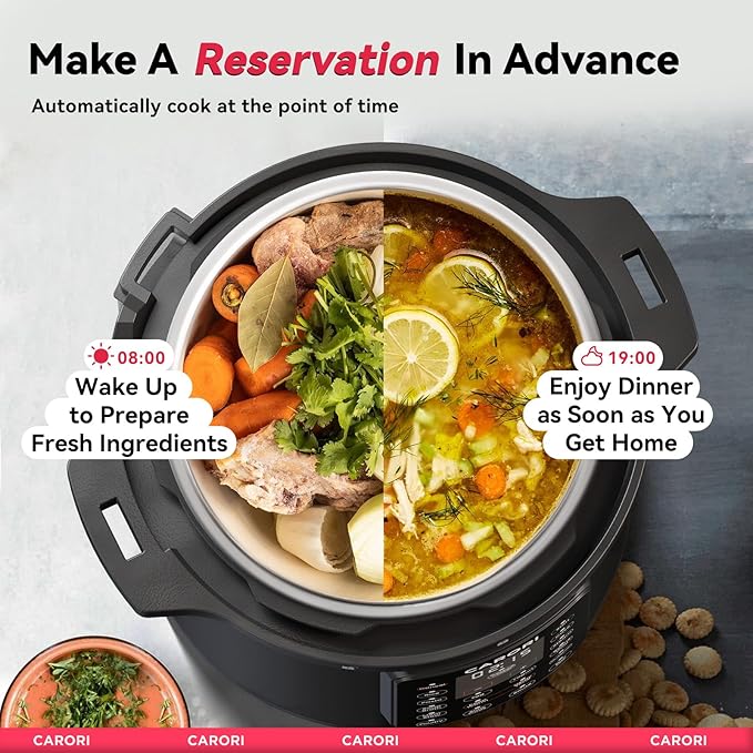 1200W 12-in-1 Electric Pressure Cooker 8Qt, Stainless Steel Pressure Cooker - Image 6