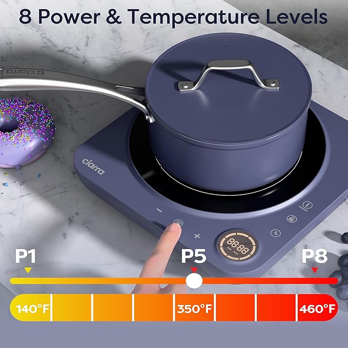 CIARRA CATIH1A-M Portable Induction Cooktop, Slim Single Electric Countertop - Image 4