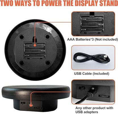 6.3 inch / 4.4LBS Load, 360 Degree Electronic Turntable Display Stand - Image 3