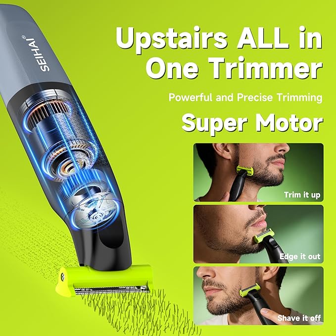 SEIHAI Body Hair Trimmer for Men, Painless Electric Beard Trimmer, Groin - Image 2
