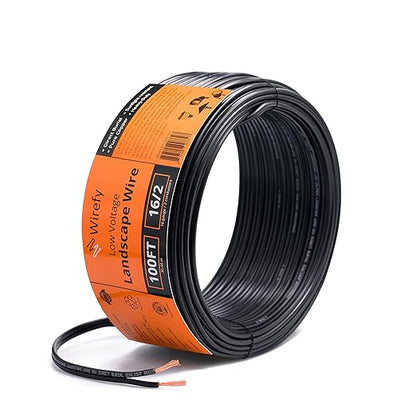 Wirefy 16/2 Low Voltage Landscape Wire 100 ft | Low Voltage Landscape Lighting by Wirefy