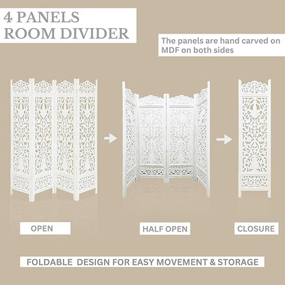 Lightnpro 4-Panel Wooden Room Divider 72"×72" - Image 3