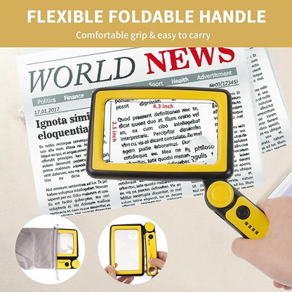 Magnifying Glass with Light, 3 Light Modes Folding Lighted Magnifying Glass - Image 3