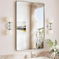 TokeShimi 24x36 Brushed Nickel Bathroom Mirror, Wall Mirror by RefinedBathroomAccessories