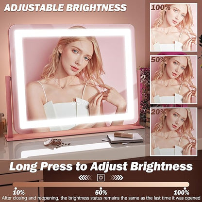FENNIO Vanity Mirror with Lights 22''x17'' Makeup Mirror, Vanity Mirror Touch - Image 3