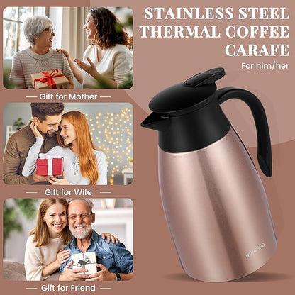 51 Oz Thermal Coffee Carafe, Stainless Steel Insulated Vacuum coffee crafts to - Image 7