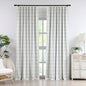 Vision Home Blue Plaid Linen Pinch Pleated Full Blackout Curtains Checkered Thermal Insulated Window Panels 90 inch for Bedroom Living Room Darkening Rustic Pinch Pleat Drapes with Hooks 40" Wx90 Lx2