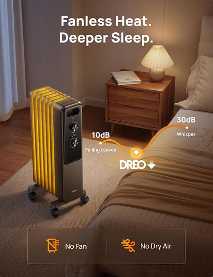 DREO Radiator Heater, Dual Knobs, 8 Safety Protection, 1500W Electric Space - Image 7