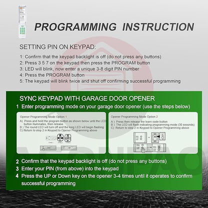 Genie Garage Door Opener Keypad & Remote GK-R G3T-R, Wireless Keyless - Image 9
