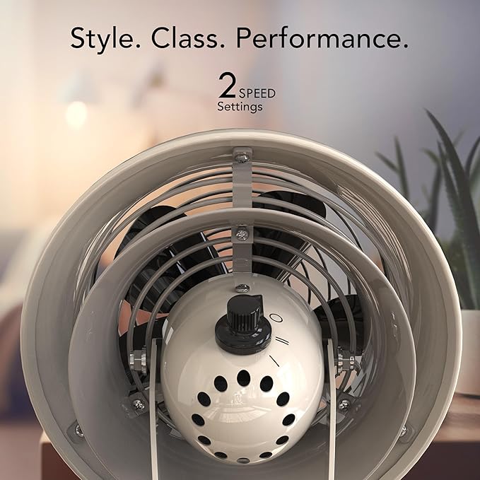 Vornado VFAN™ Mini Classic Vintage Fan, Retro Metal Air Circulator, - Image 4