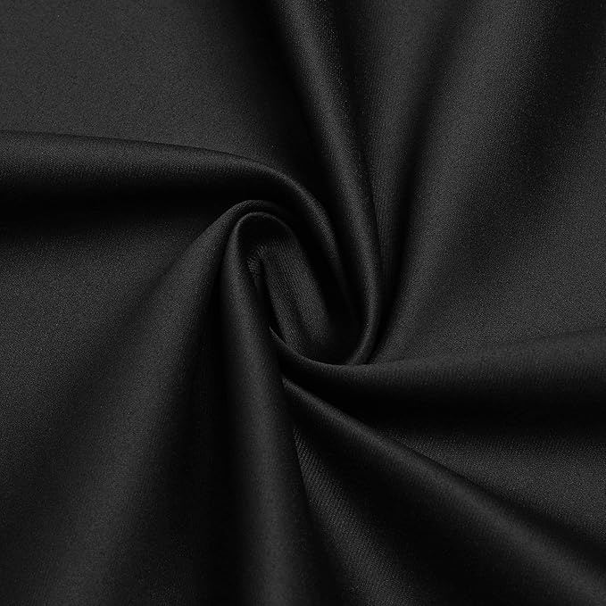 CUCRAF Black Blackout Curtains 72 Inches Long, Thermal Insulated Noise Reducing - Image 7