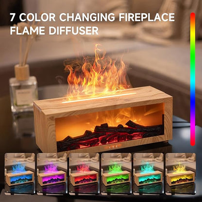 Fireplace Flame Air Diffuser Humidifier, 7 Colors Aromatherapy Essential Oil - Image 5