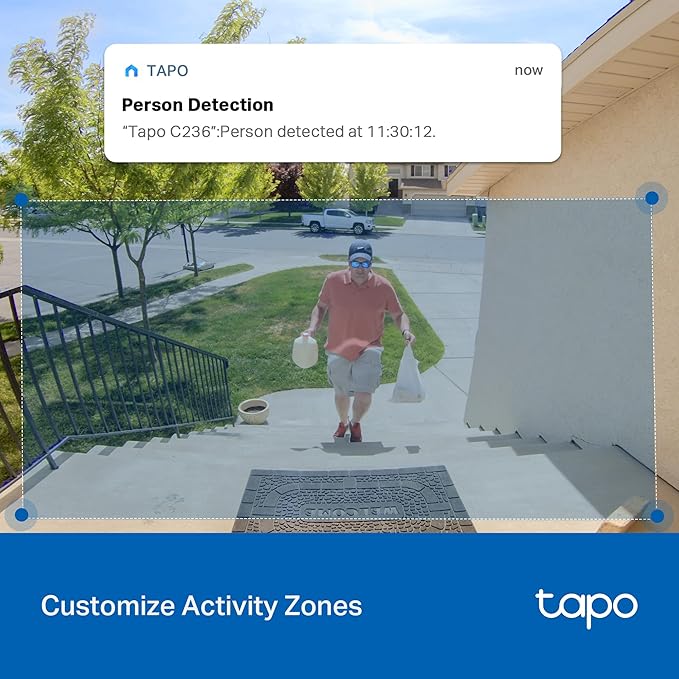 Tapo 3K 5MP Pan/Tilt Indoor/Outdoor Security Camera, Free Person/Vehicle/Baby - Image 8