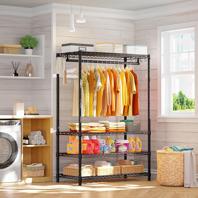 Ulif H4 Plus Portable Closets, 4-Tier Clothes Garment Rack - Image 6