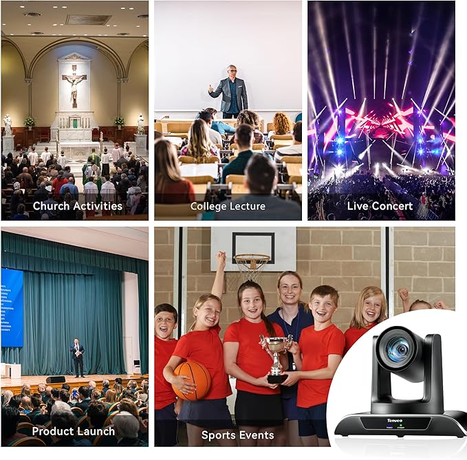Tenveo HDMI/USB3.0/LAN PTZ Camera AI Humanoid & Face Auto-Tracking, 20X Optical - Image 8