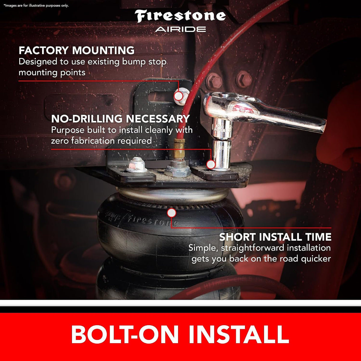 Firestone Airide Ride-Rite Air Suspension Kit with Mounting Assembly fits 201...