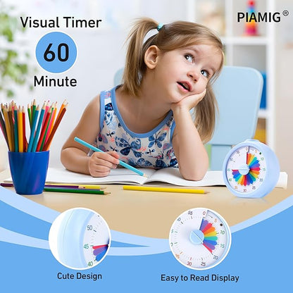 PIAMIG Visual Timer, 60-Minute Countdown Timer - Image 2