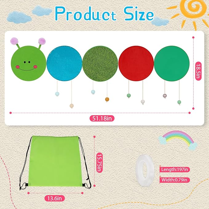 Sensory Wall Panel for Kids, Sensory Toys for Wall ＆ Floor, Sensory Mats for - Image 2