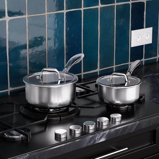 COOKER KING Sauce Pan Set, 1.5 QT & 2 QT Saucepan - Image 4