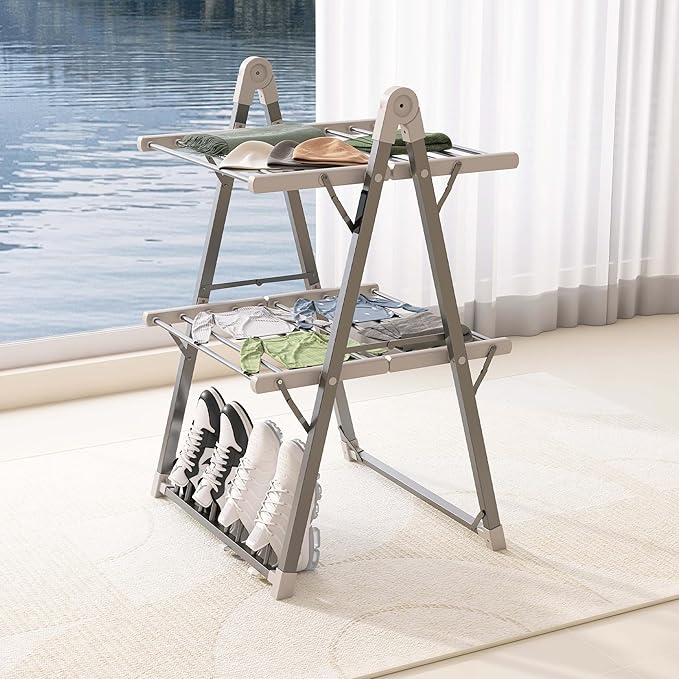 SHARNDY Electric Heated Clothes Drying Rack, Foldable Heated Garment Dryer - Image 2