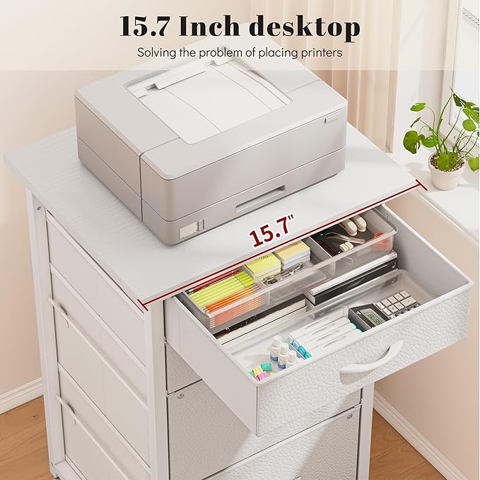 4 Drawers Mobile File Cabinet Vertical Filing Cabinet - Image 4