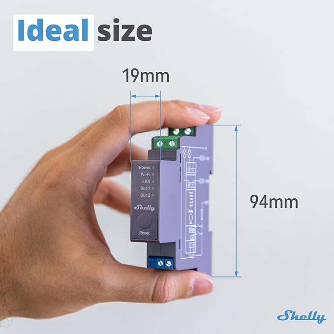 Shelly Pro 2 | Wi-Fi & LAN, 2-Channel Smart Relay | Home & Facility Automation - Image 6