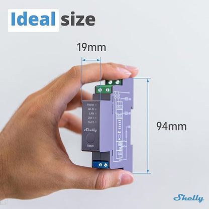 Shelly Pro 2 | Wi-Fi & LAN, 2-Channel Smart Relay | Home & Facility Automation - Image 6