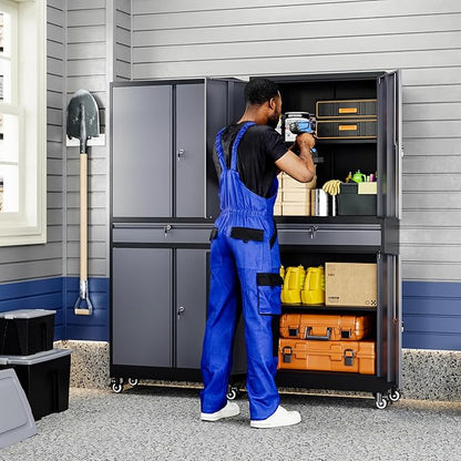 Yizosh Metal Garage Storage Cabinet - Image 2