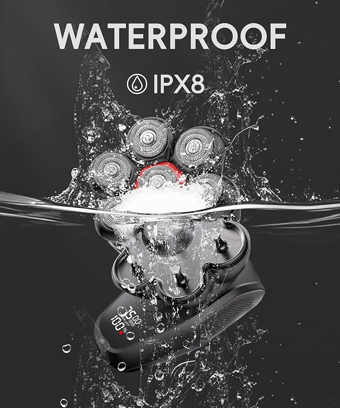 MALEGEBAZ Head Shaver for Bald Men：IPX8 Waterproof 7D Magnetic Electric Head - Image 2