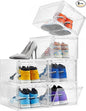 Attelite Shoe Box Organizer, Stackable Plastic Shoe Box by Attelite