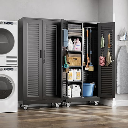Mop and Broom Closet Storage Cabinet - Image 4