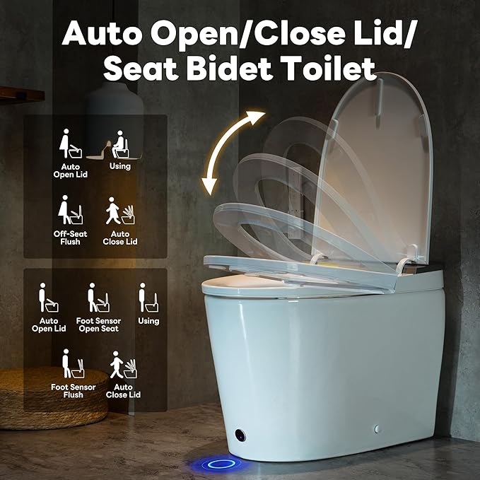 Casta Diva Smart Toilet with Bidet Built in, Auto Open/Close Lid, 1000g MaP - Image 8