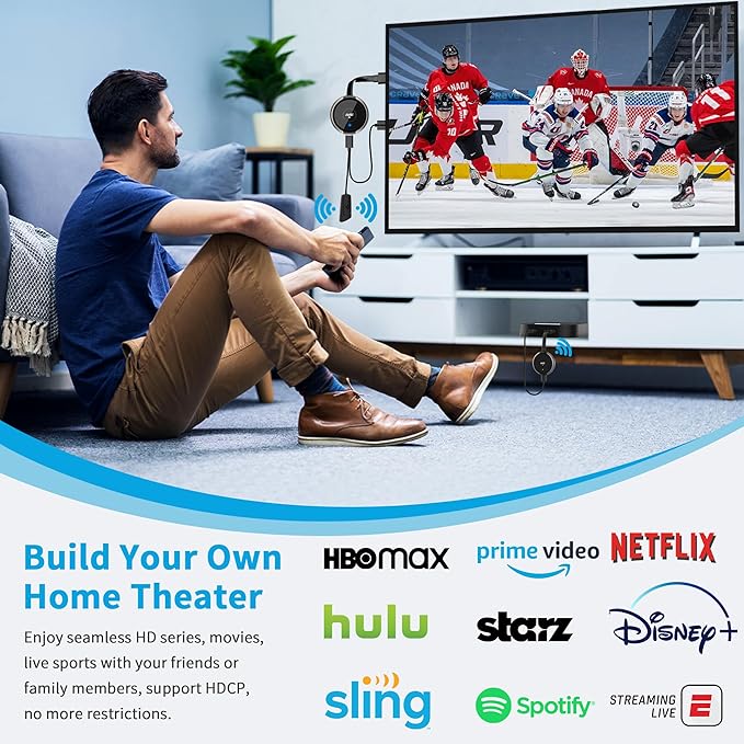 AIMIBO Wireless HDMI Transmitter and Receiver Kit 4K, Casting 2.4/5GHz Stable - Image 5