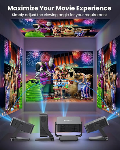 FUDONI Smart Projector with WiFi 6 and Bluetooth, 1080P Full HD Projector - Image 6