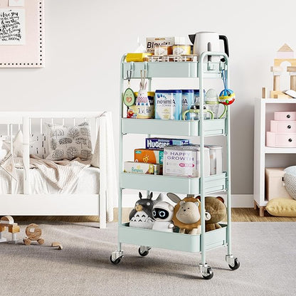 TOOLF 4-Tier Metal Rolling Cart - Image 8