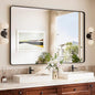 TokeShimi 55x36 Bathroom Mirror Black, Aluminum Framed Bathroom Mirror by RefinedBathroomAccessories