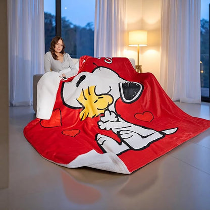 Peanuts Snoopy Heated Blanket Electric, King Size Luxurious Fleece Blanket - Image 5