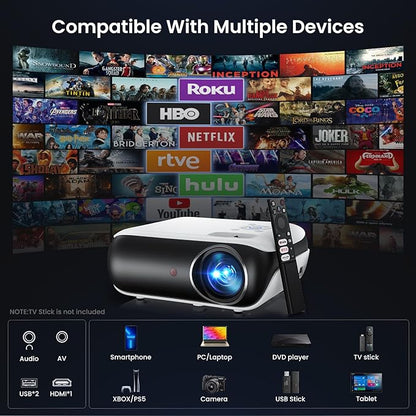 Official Licensed Google TV Smart Projector, HAPPRUN 4K UHD Home Theater - Image 9