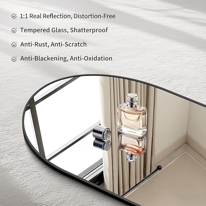 CIRCUMI Arched Wall Mirror, Metal Frame, Large Size - Image 3