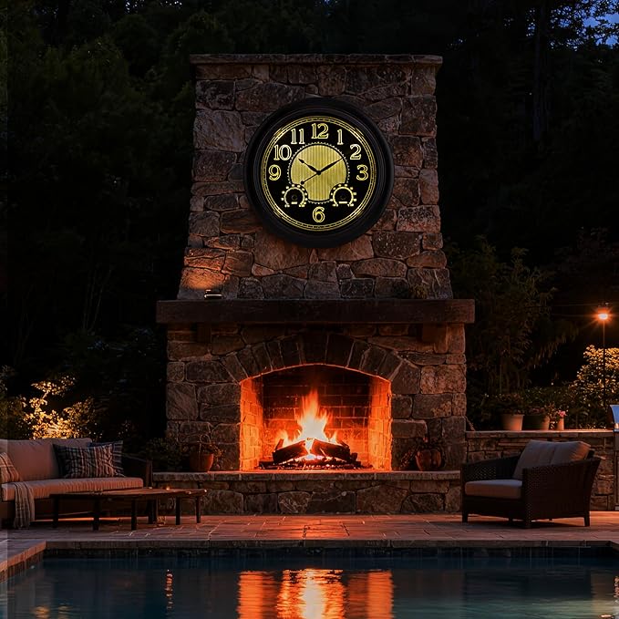 Koosome Outdoor Clocks Waterproof 18 Inch, Large Wall Clock - Image 7