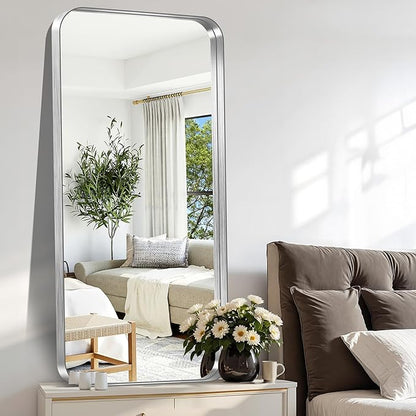 CIRCUMI Silver Bathroom Mirror, Rounded Corner, Tempered Glass, Large Mirror - Image 5